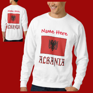 Albania Albanian Flag Red Personalised Sweatshirt