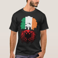 Albania Albanian Irish Ireland Tree Roots Flag