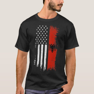 Albania American Flag T-Shirt