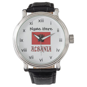 Albania and Albanian Flag Personalised  Watch