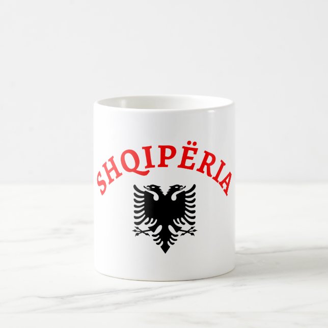Albania and eagle - Shqiperia dhe shqiponja Coffee Mug (Center)