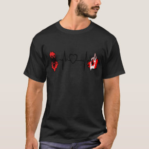 Albania Canada Heartbeat Albanian Canadian Flag 1 T-Shirt