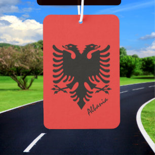 Albania car freshener, patriotic, Albanian Flag Air Freshener