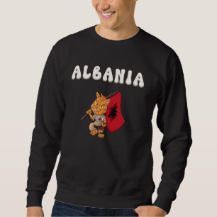 Albania Cat Albanian Fans Sweatshirt