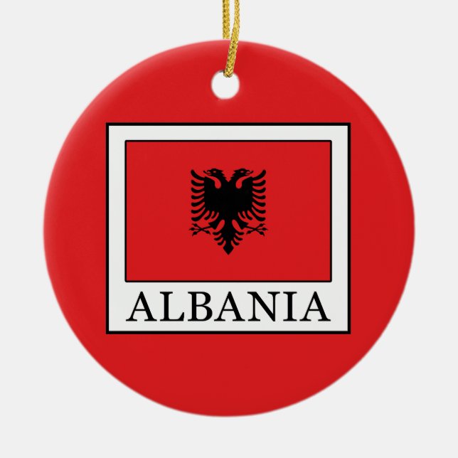 Albania Ceramic Tree Decoration (Front)