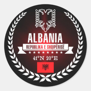 Albania Classic Round Sticker