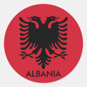 albania classic round sticker