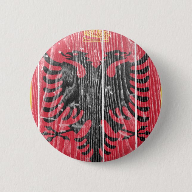 Albania Coat Of Arms 6 Cm Round Badge (Front)