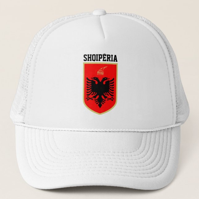 Albania Coat of Arms Trucker Hat (Front)