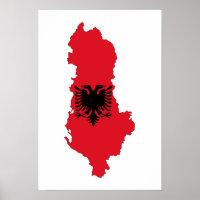 albania country flag map shape symbol silhouette