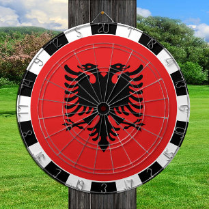 Albania Dartboard, game board, Albanian Flag Dartboard