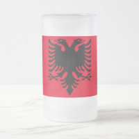 Albania Double Eagle Frosted Beer Mug