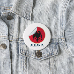 Albania Double Headed Eagle Emblem 7.5 Cm Round Badge
