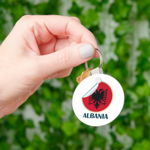 Albania Double Headed Eagle Emblem  Key Ring
