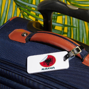 Albania Double Headed Eagle Emblem  Luggage Tag