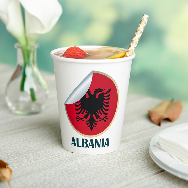 Albania Double Headed Eagle Emblem  Paper Cups (Creator Uploaded)