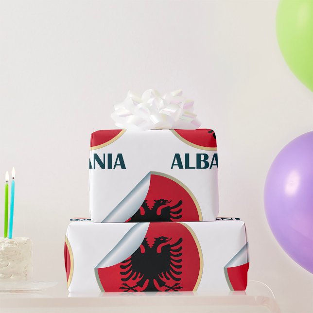 Albania Double Headed Eagle Emblem  Wrapping Paper (Creator Uploaded)