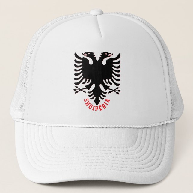 Albania Double Headed Eagle Trucker Hat (Front)