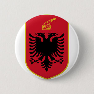 albania emblem 6 cm round badge