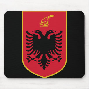 albania emblem mouse mat