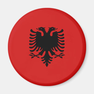 Albania Fisheye Flag Magnet