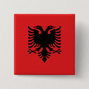 Albania Flag 15 Cm Square Badge