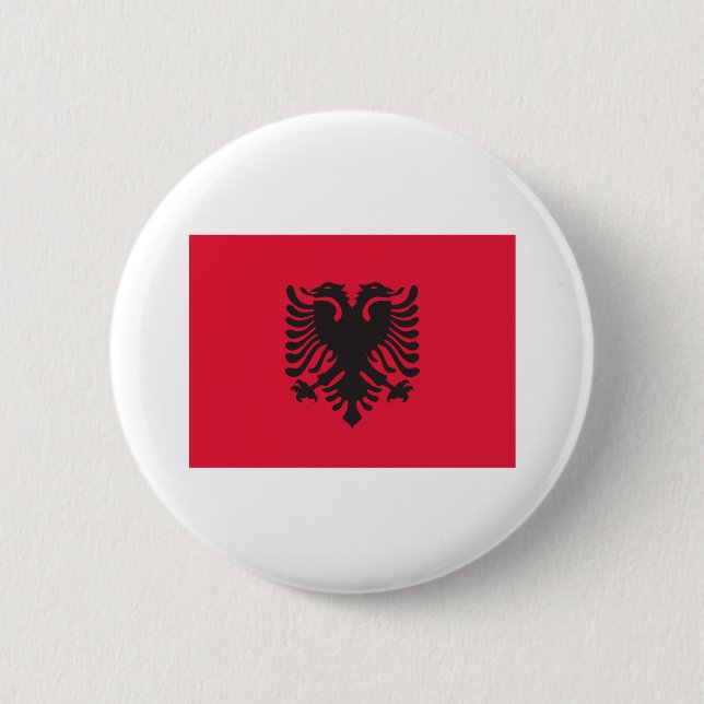 Albania Flag 6 Cm Round Badge (Front)
