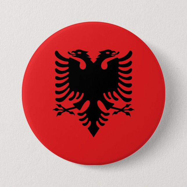 Albania Flag 7.5 Cm Round Badge (Front)