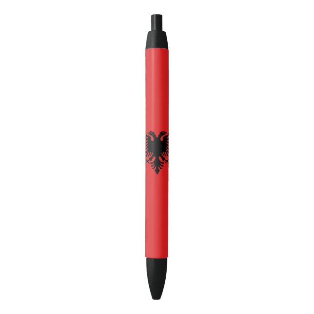 Albania Flag Black Ink Pen (Front Vertical)