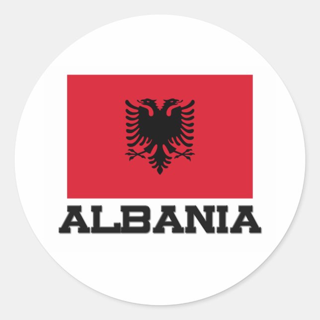 Albania Flag Classic Round Sticker (Front)