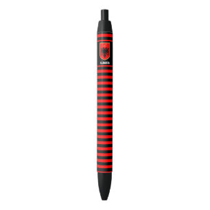 Albania Flag Cute Patriotic Black Ink Pen