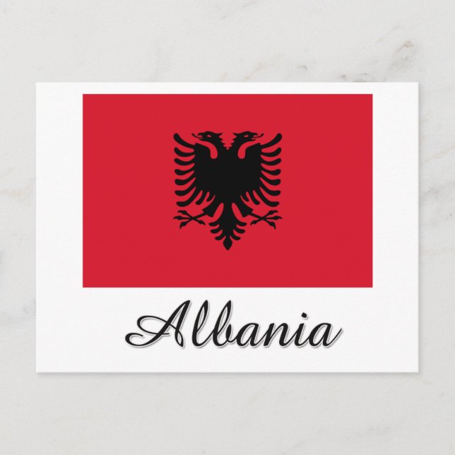 Albania Flag Design Postcard (Front)