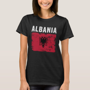 Albania Flag Distressed Men Women Kids Albanian T-Shirt