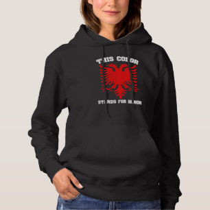 Albania Flag Double Headed Eagle For Patriots Alba Hoodie