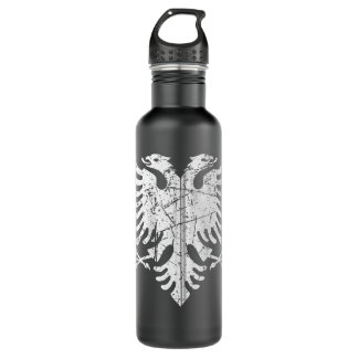 Albania Flag Eagle Albanian Kosovo Design Zip Hood 710 Ml Water Bottle