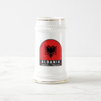 Albania Flag Emblem Distressed
