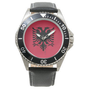 Albania Flag Emblem Watch
