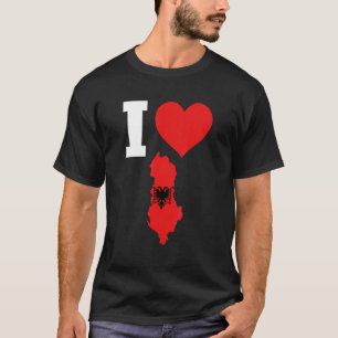 Albania Flag for Albania   I Love Albania T-Shirt