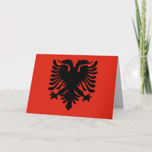 albania flag greeting card