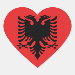 Albania Flag Heart Sticker