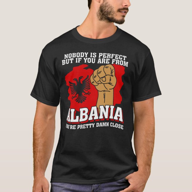 Albania Flag, Kosovo Albanian Albanians T-Shirt (Front)