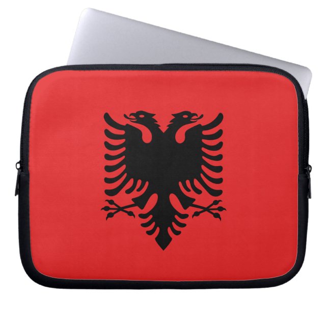 Albania Flag Laptop Sleeve (Front)