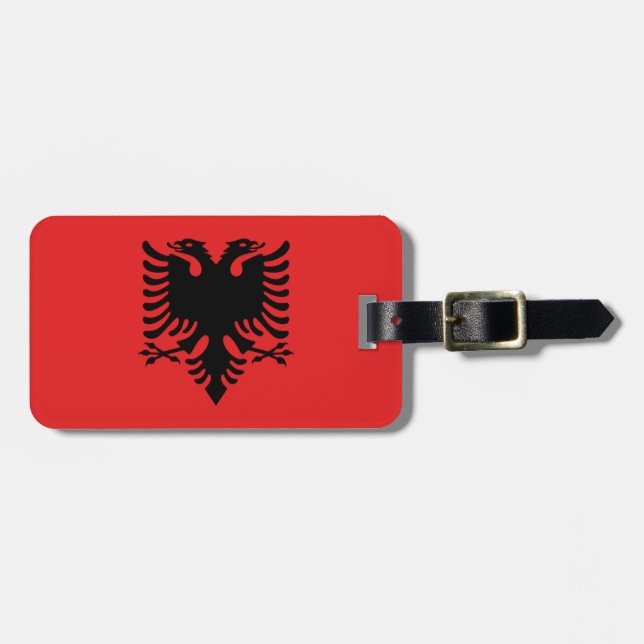 Albania flag luggage tag (Front Horizontal)
