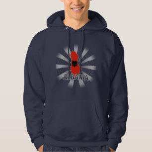 Albania Flag Map Hoodie