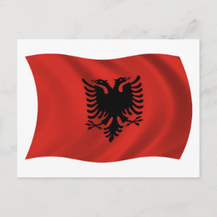 Albania Flag Postcard