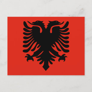 albania flag postcard