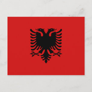 Albania Flag Postcard
