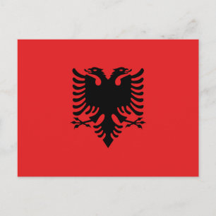 Albania Flag Postcard