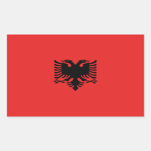 Albania Flag Rectangular Sticker