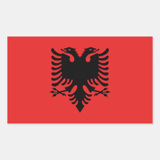 Albania flag rectangular sticker (Front)